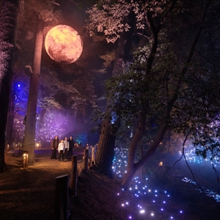 Strolling at nighttime at Aquavia Lumina