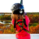Ziplining in the fall.