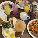 Breakfast items at Courtyard Cafe.