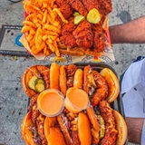 Chicken tenders and sliders.