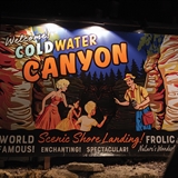 Cold Water Canyon tourist sign.