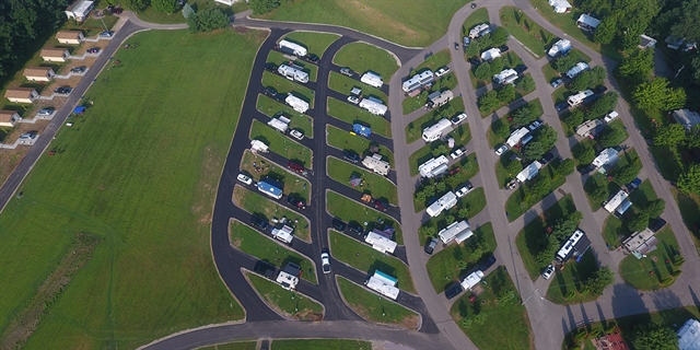Aerial view of the campgrounds.