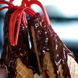 Volcano-themed dessert at Hot Rocks.