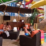 Private cabana at Kalahari Resorts in Wisconsin Dells.