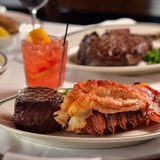 Various dishes and drinks at Kaminski's Chop House.