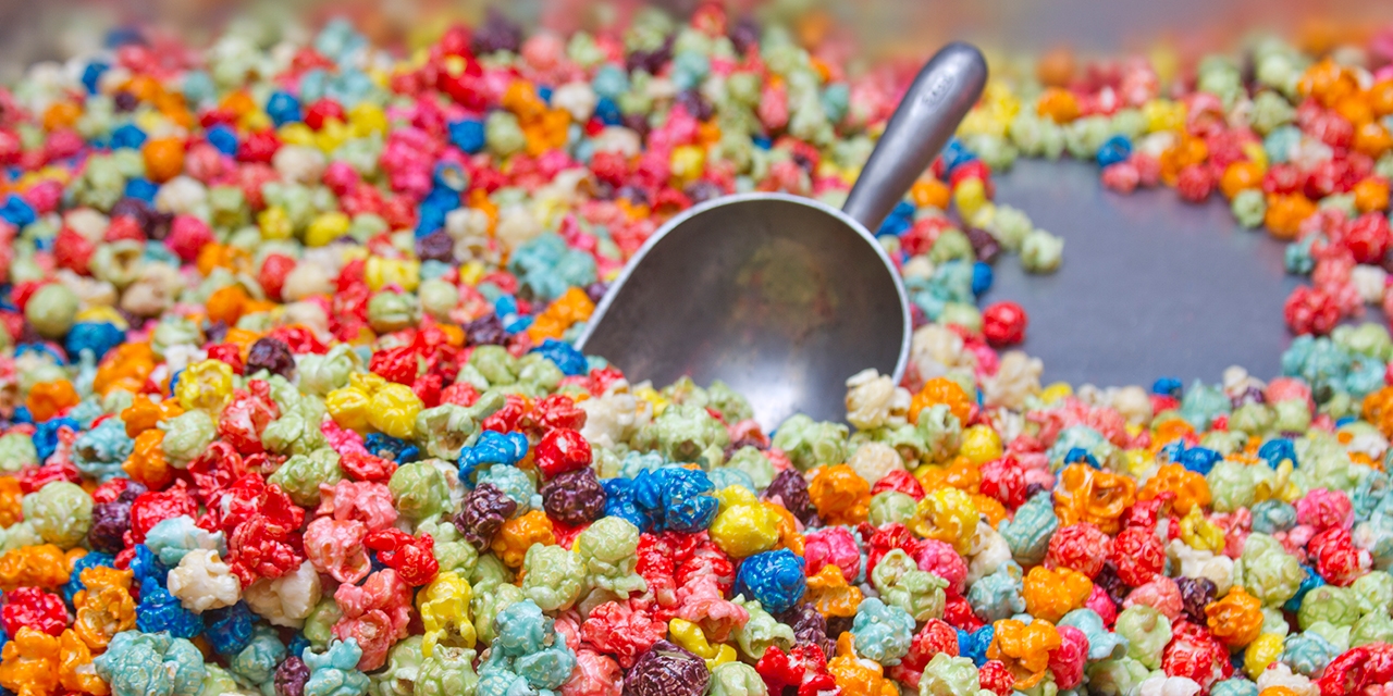 Colorful popcorn.