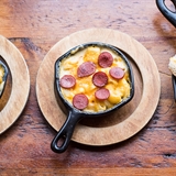 A variety of macaroni and cheese skillets and grilled cheese at MACS in Wisconsin Dells.