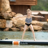 A child playing in the pool area.