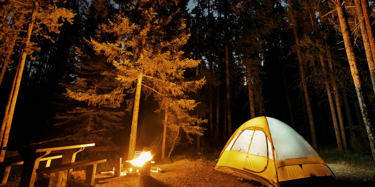 Campsite with a tent.