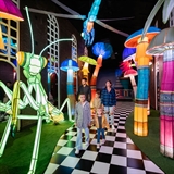 Family walking through Ripley's Believe It or Not! Museum