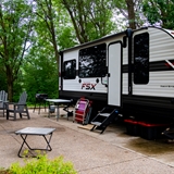 RV site on KOA Campground.