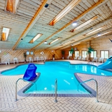 Indoor pool at Shamrock Motel.