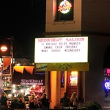 People outside Showboat Saloon.