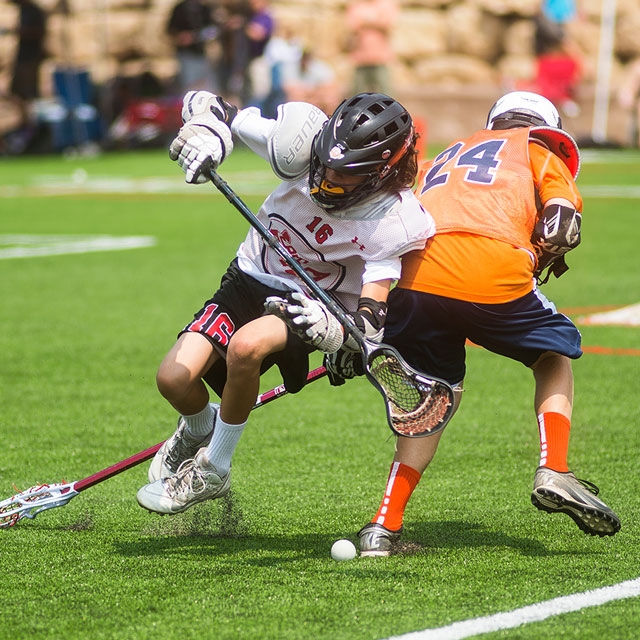 LaCrosse players competing.