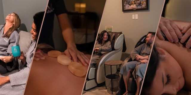 "Relax" spelled out in wooden letter.