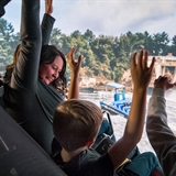 Guests fly around Wisconsin Dells.