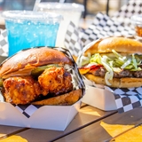 Selection of different foods shot from above.