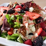 Fresh salad with berries.