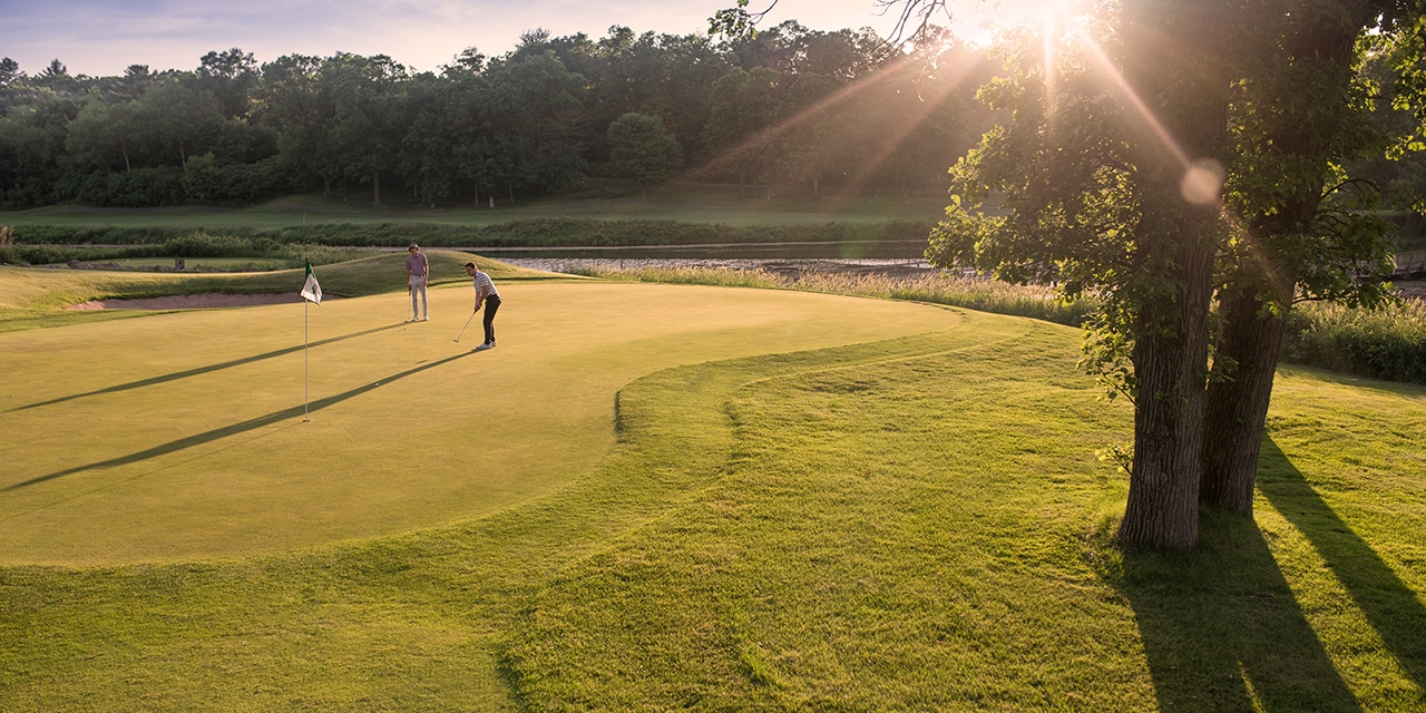 The putting green at Trappers Turn Golf Club.