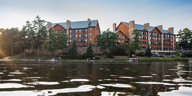 Wilderness on the Lake overlooking the lake with a pier.