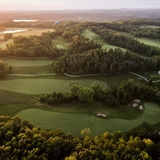 Aerial view of the golf course.