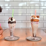 Giant milkshakes at Wisconsin Brew Pub.