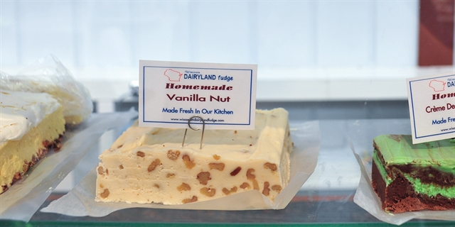 Homemade fudge from Wisconsin Dairyland Fudge.